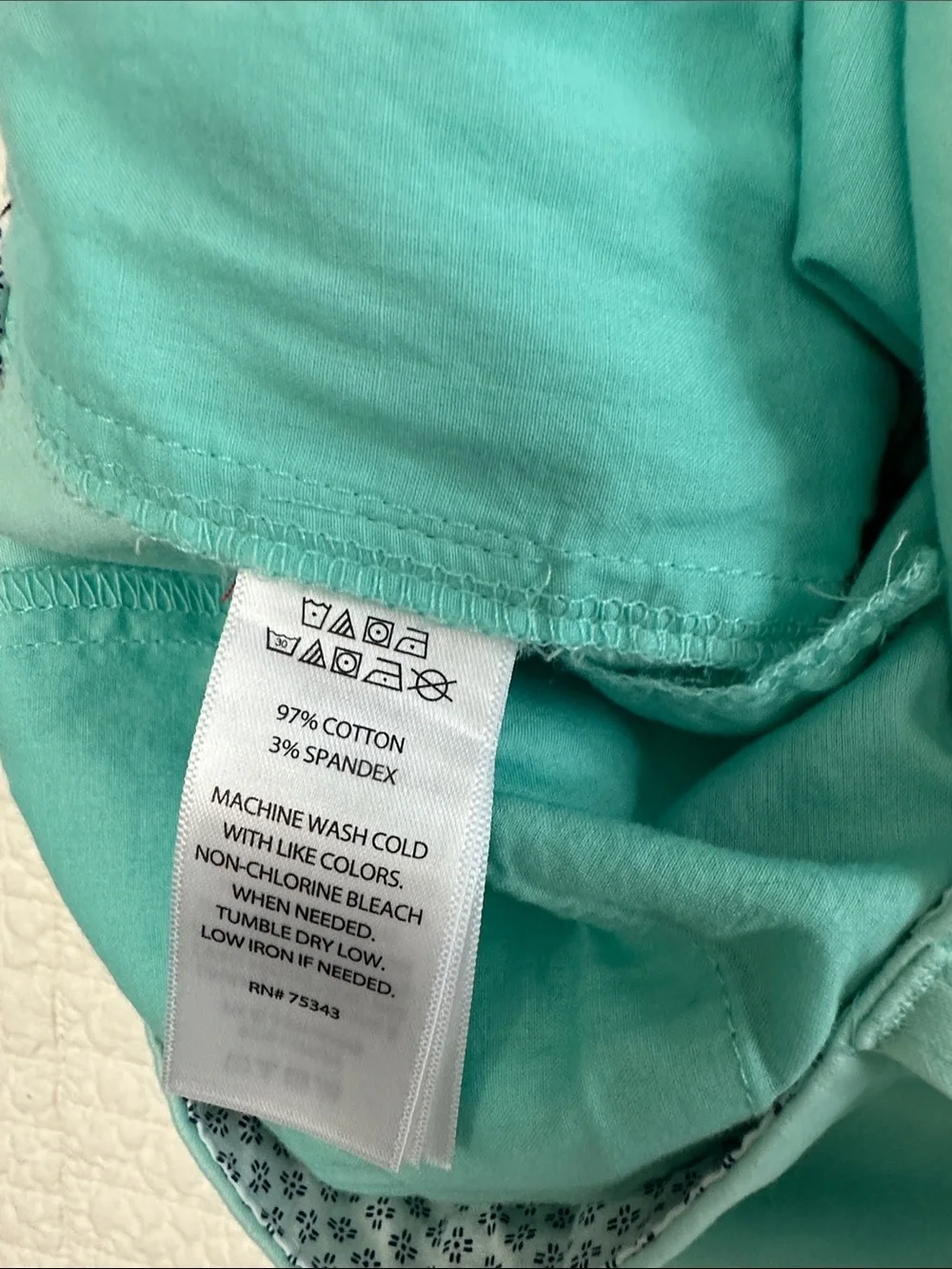 Cambridge Dry Goods Aqua Chino Shorts size 8 cotton stretch blend EUC